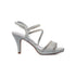Sandali gioiello argento da donna con strass e tacco 8 cm Lora Ferres, Donna, SKU w042000427, Immagine 0